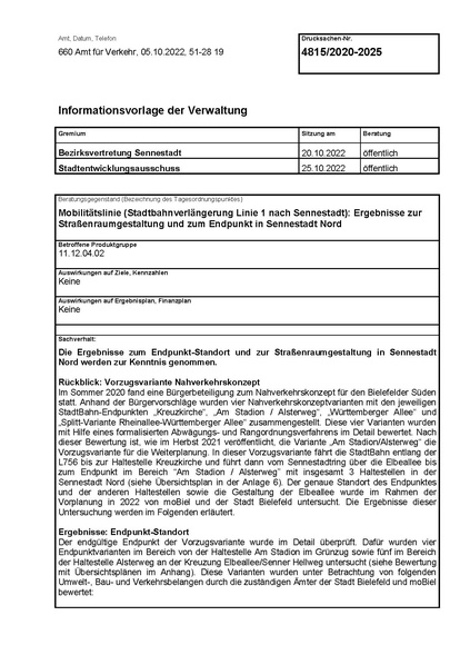 Datei:Mobilitätslinie – Ergebnisse zur Straßenraumgestaltung und zum Endpunkt in Sennestadt Nord – Beschlussvorlage.pdf